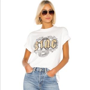 Anine Bing BING Ink Tee in White Size M